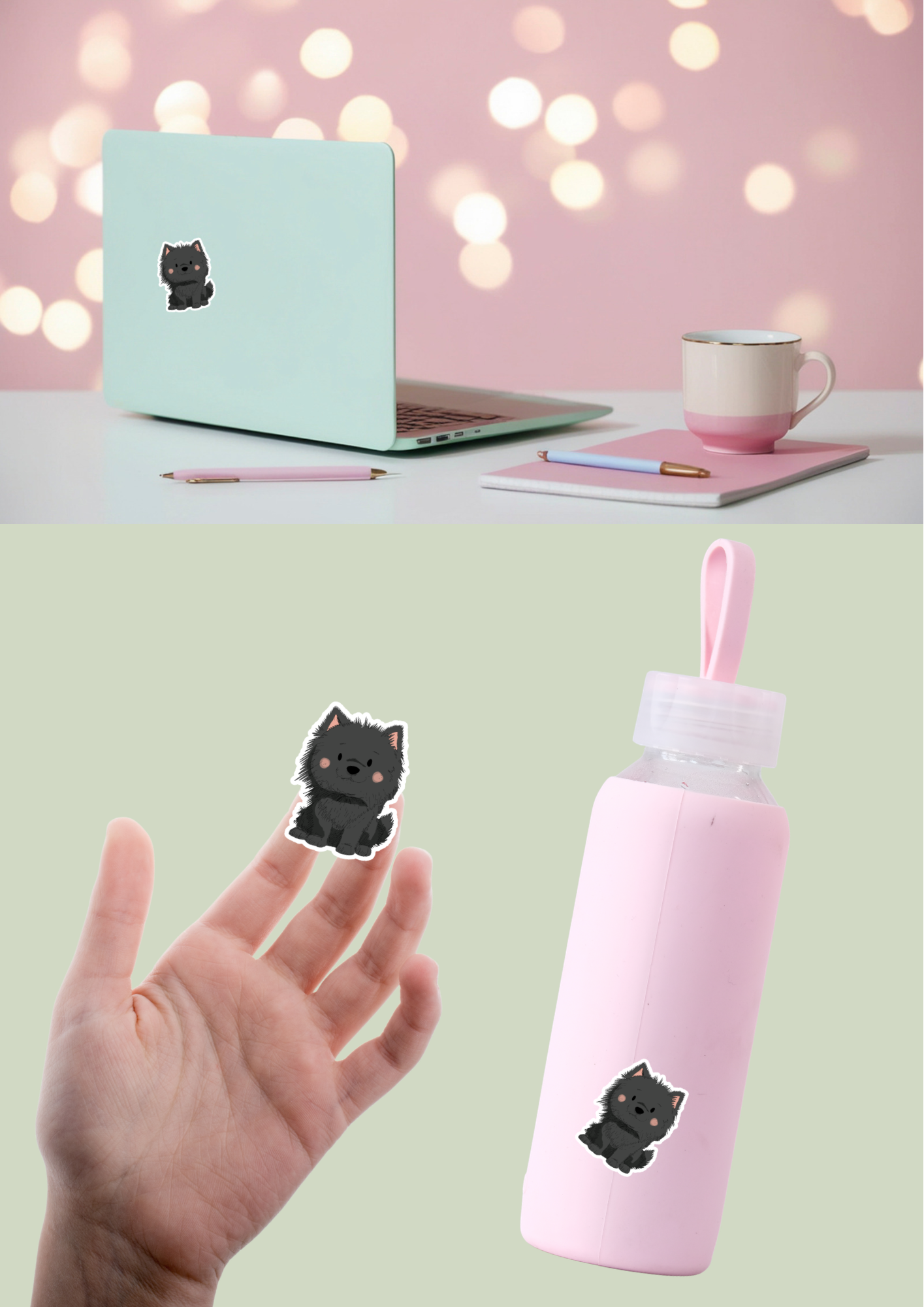 Pet Sticker – 054 Pomeranian Black