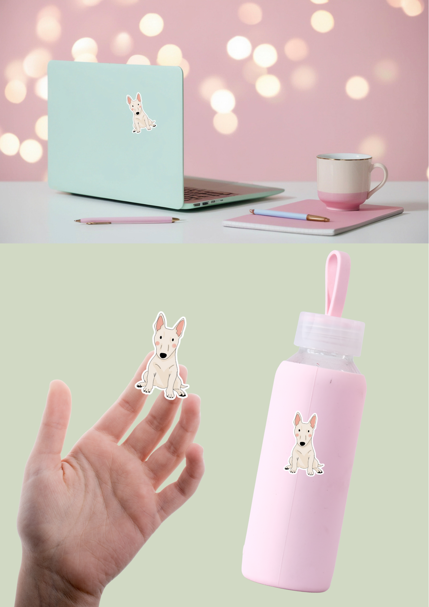 Pet Sticker – 040 Bull Terrier White
