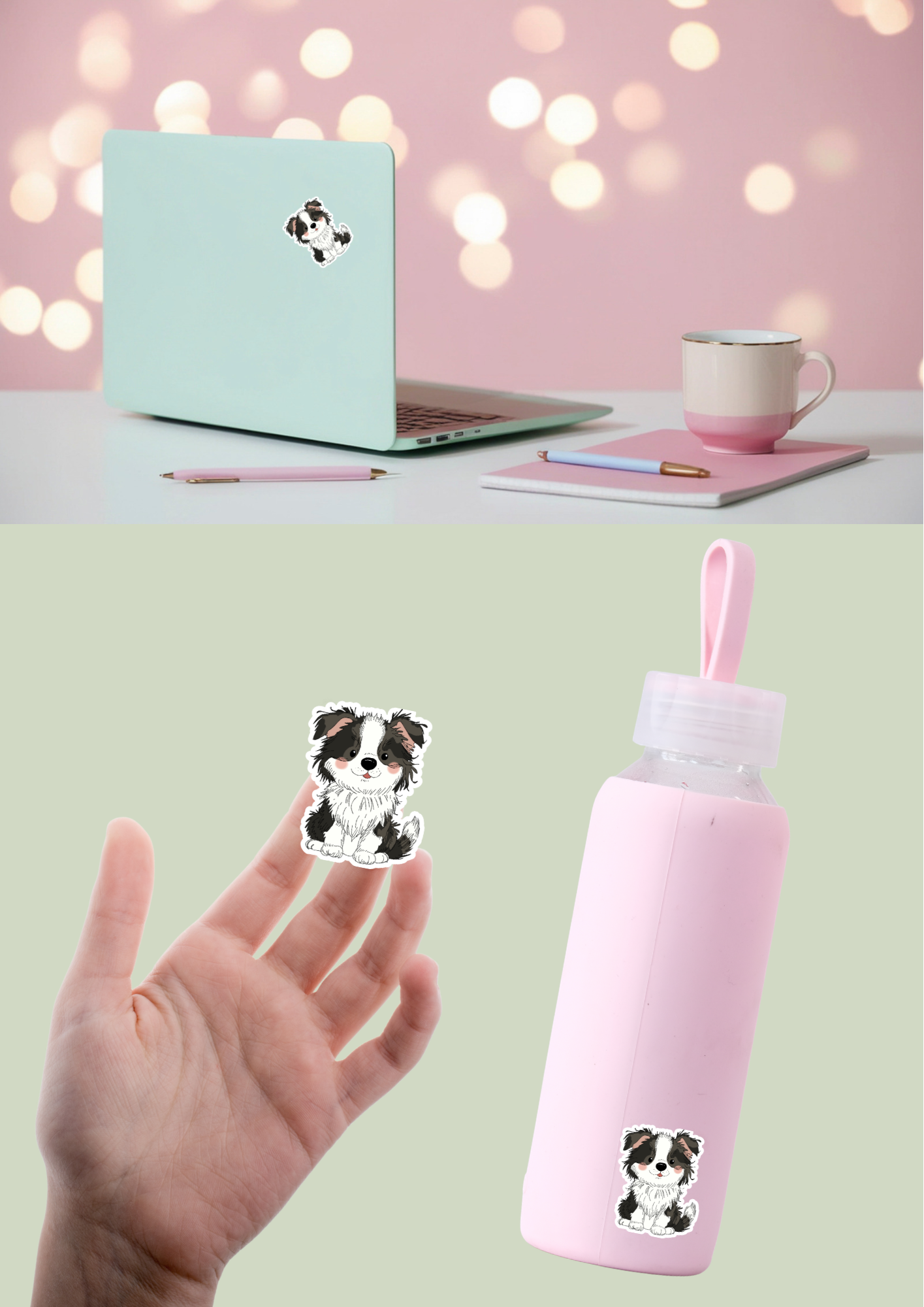 Pet Sticker – 043 Collie Black and White