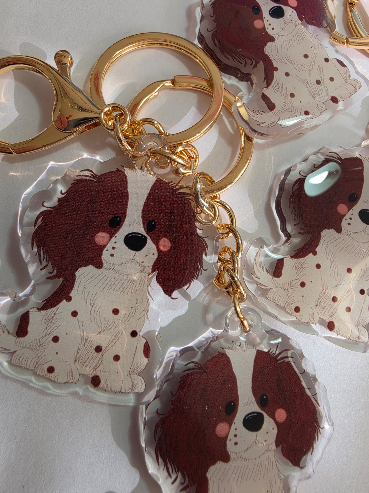 Pet Keychain 061 - Brown and White - Springer Spaniel