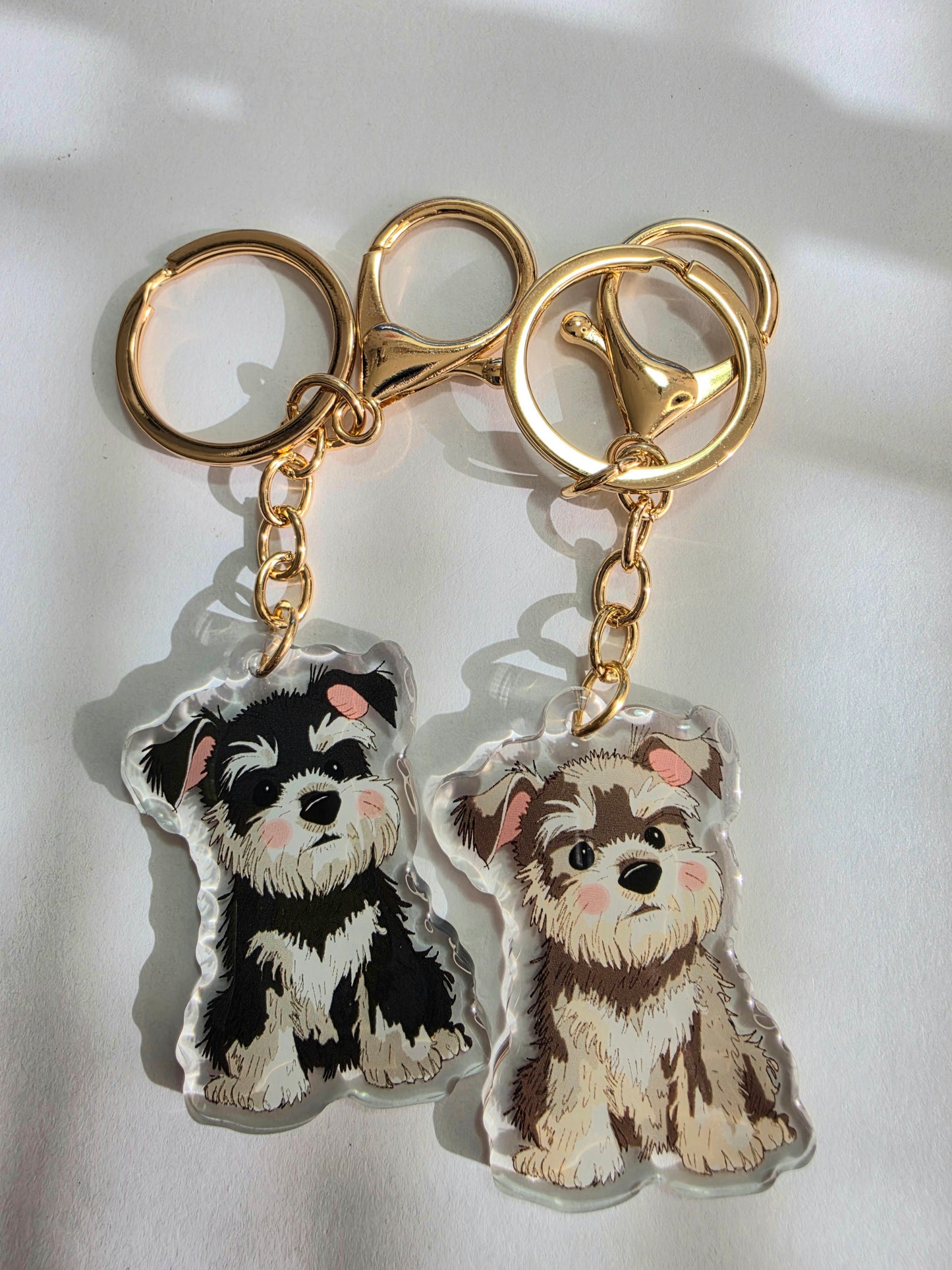 Pet Keychain 049 - Black - Schnauzer