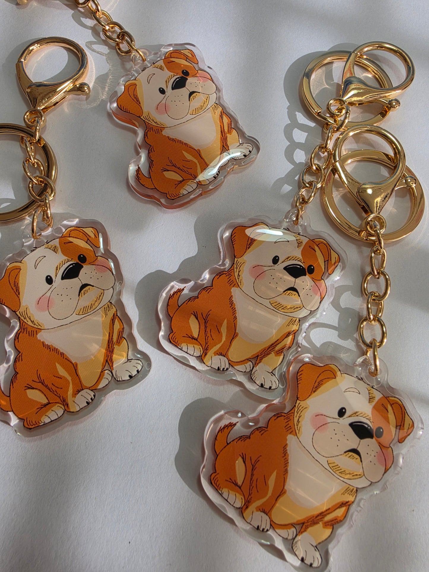 Pet Keychain 039 - Fawn - Bulldog