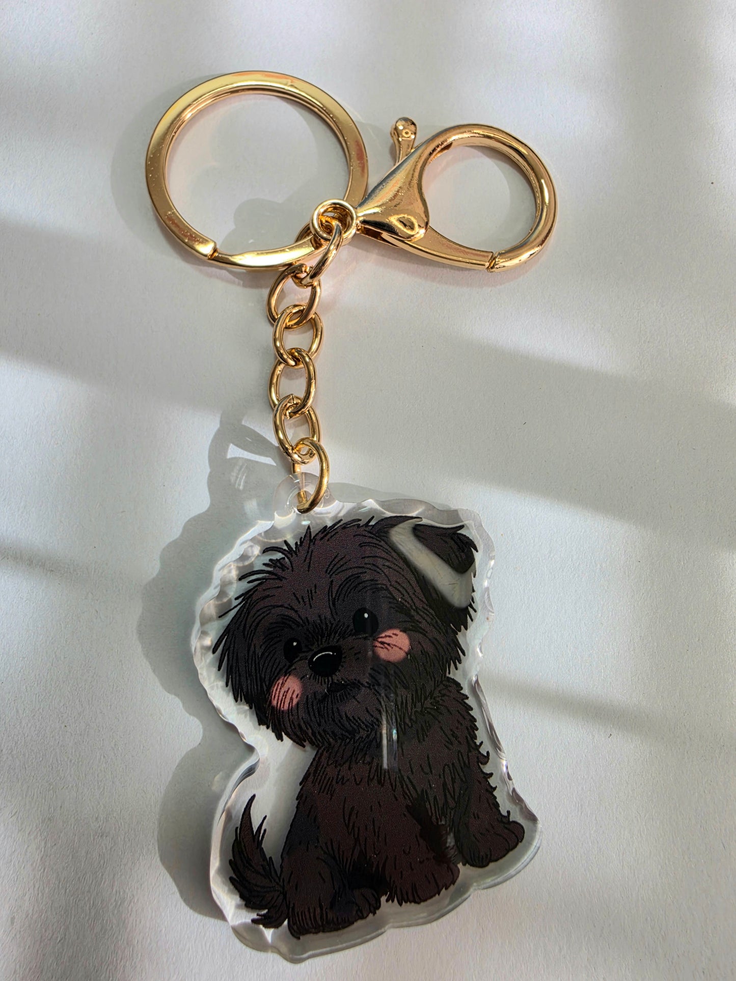 Pet Keychain 060 - Black - Shih Tzu