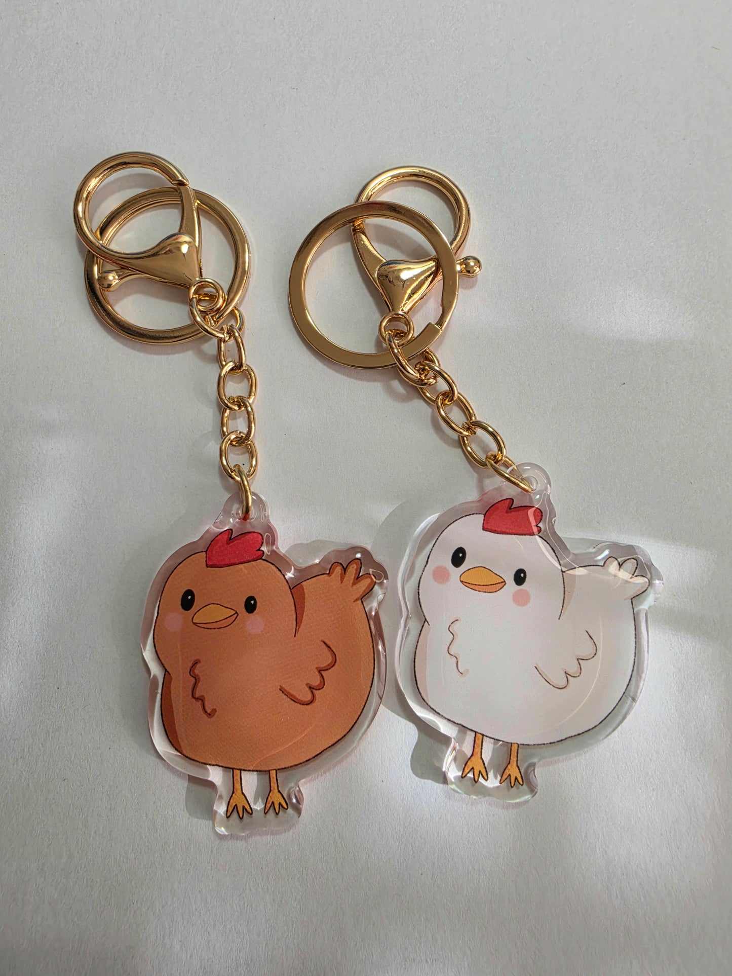 Pet Keychain 093 - Brown - Chicken