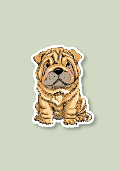 Pet Sticker – 069 Sharpei Tan