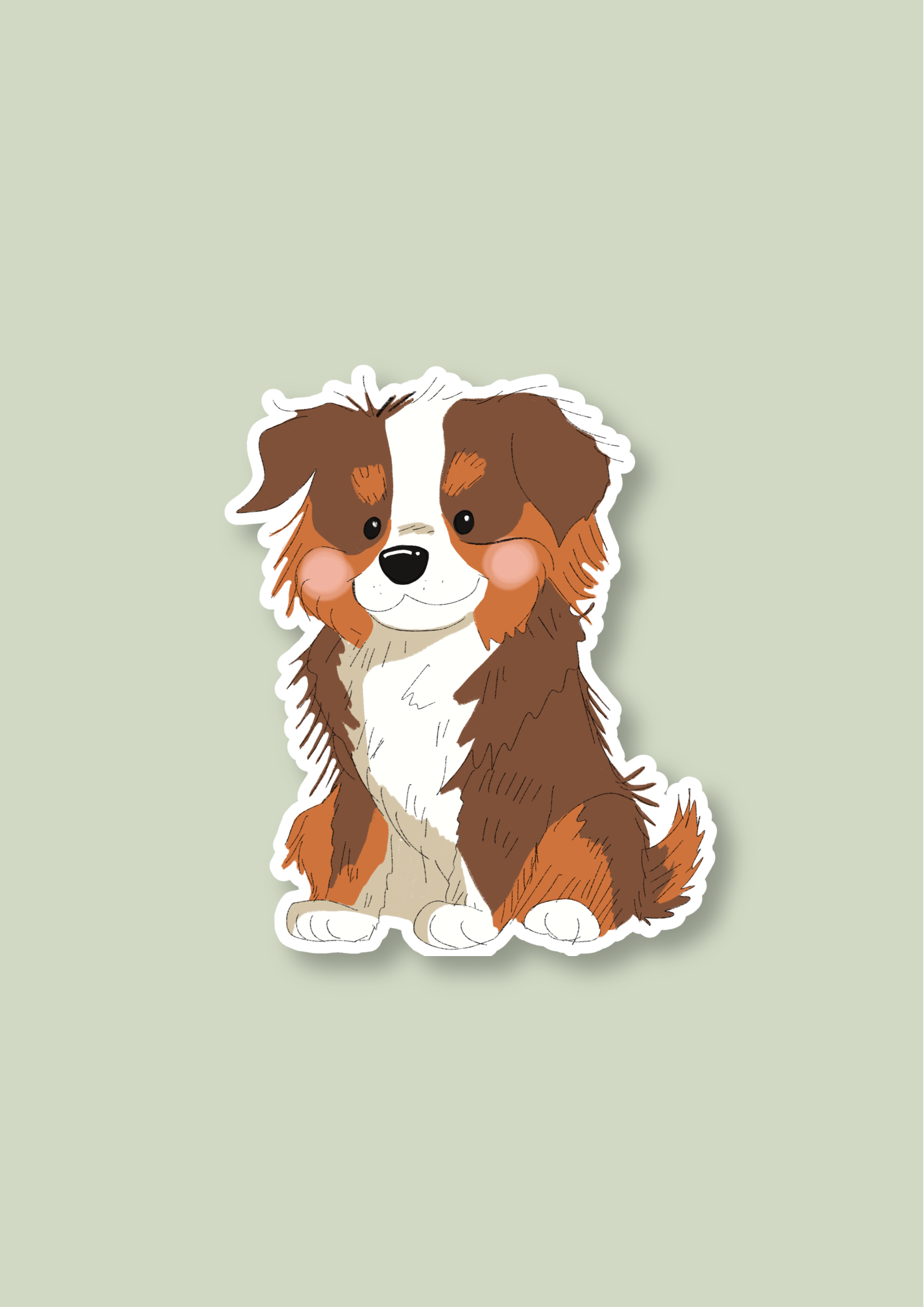 Pet Sticker – 034 Australian Shepherd Brown
