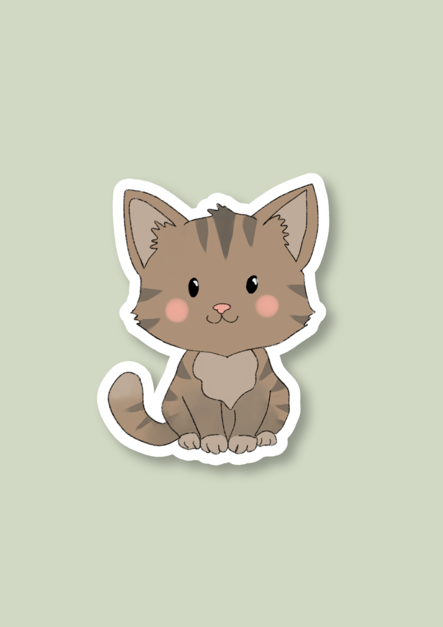 Pet Sticker – 085 Cat Brown