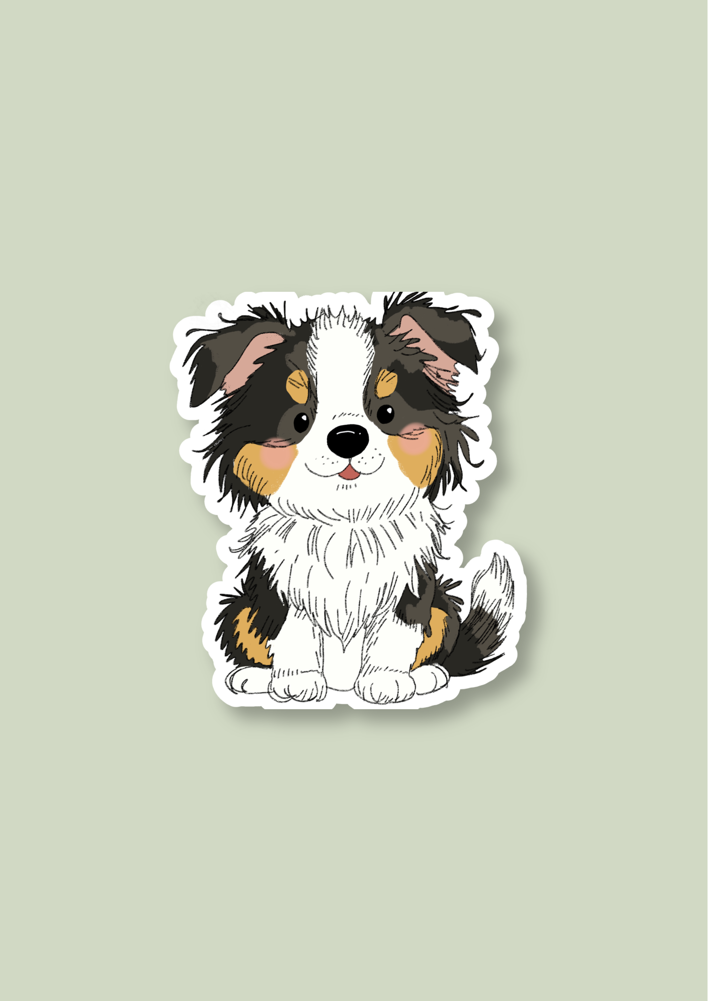 Pet Sticker – 044 Collie Tricolour