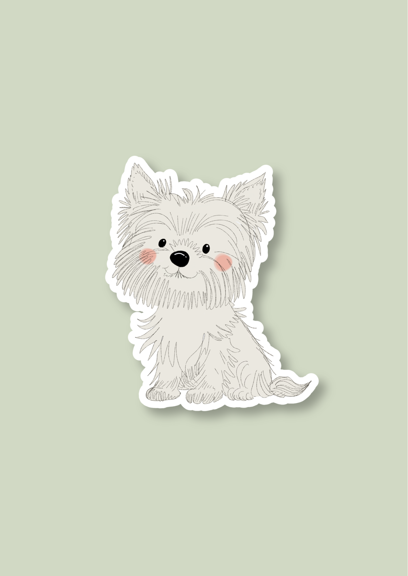 Pet Sticker – 052 Westie White
