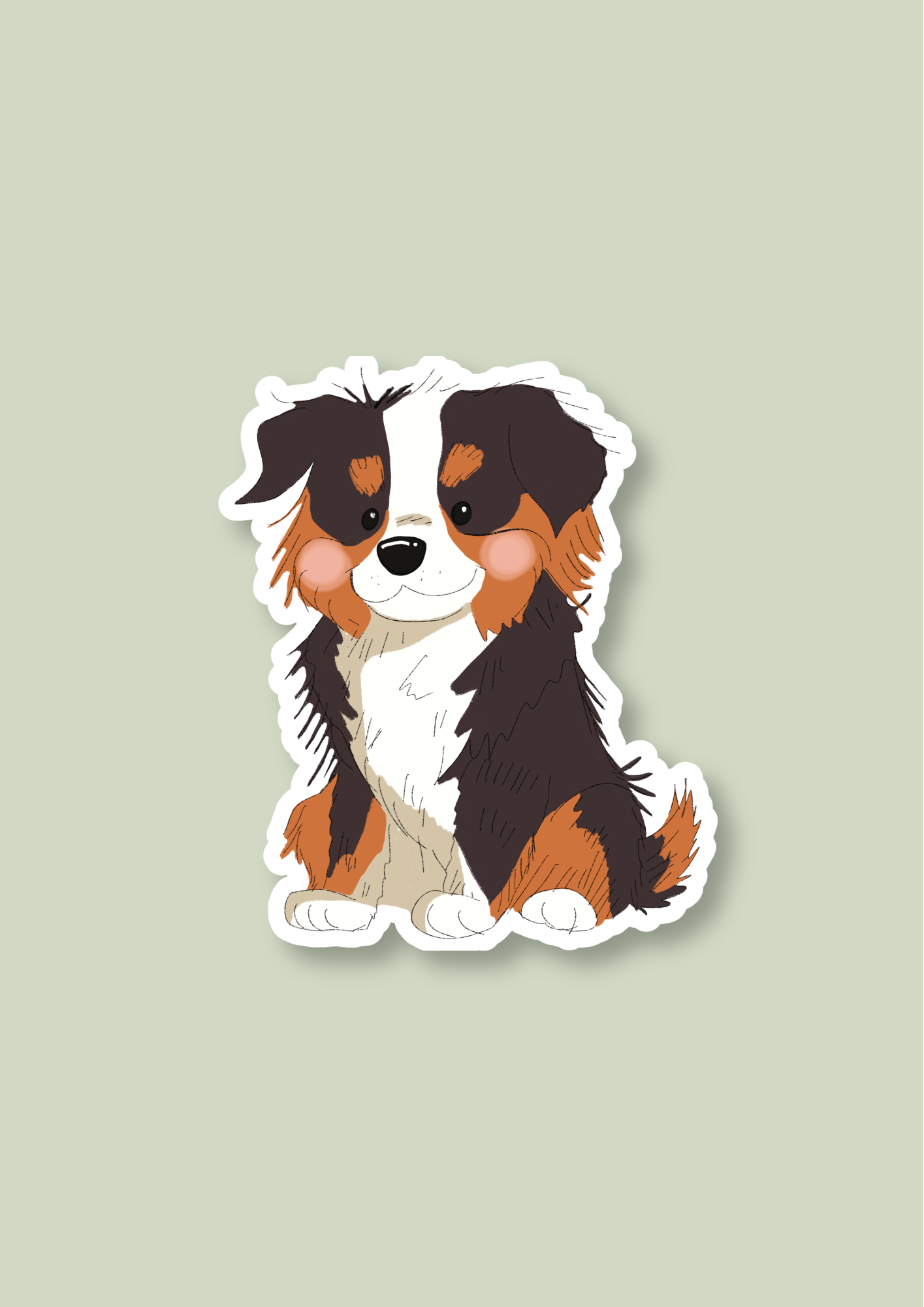 Pet Sticker – 033 Australian Shepherd Tricolour