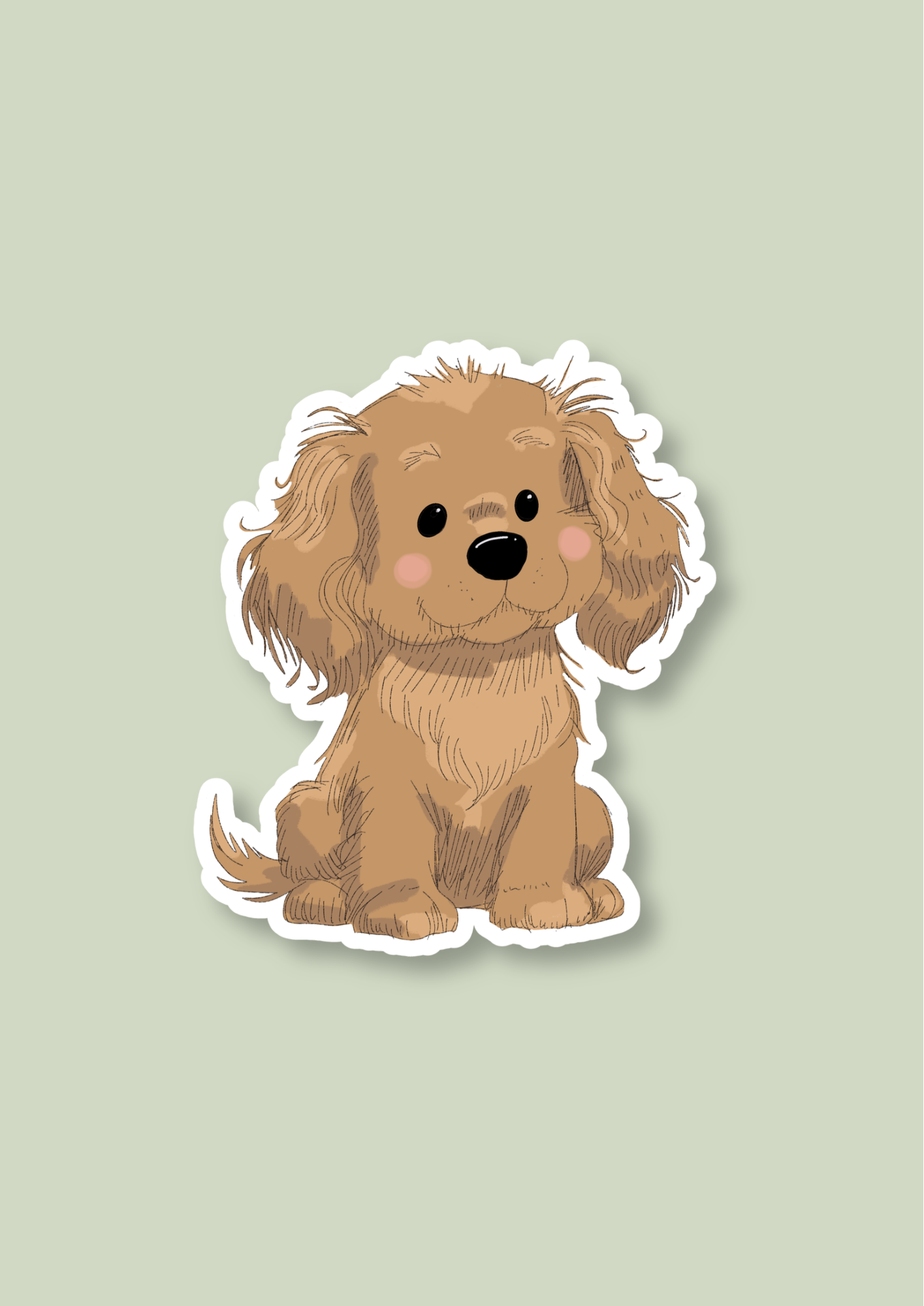 Pet Sticker – 063 Spaniel Cocker Cream