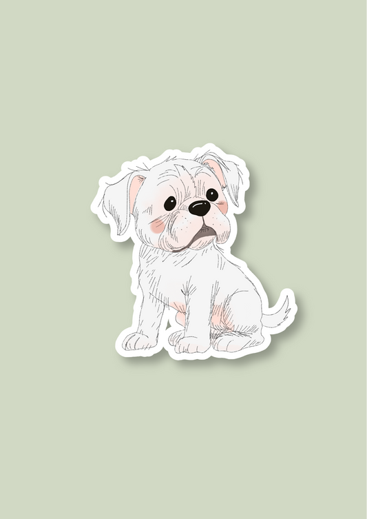 Pet Sticker – 038 Boxer White