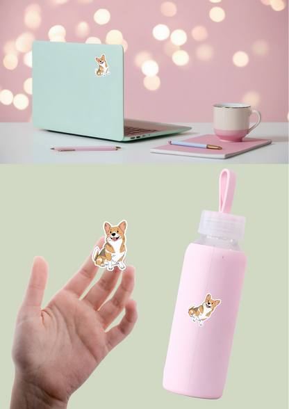 Pet Sticker – 064 Corgi Cream