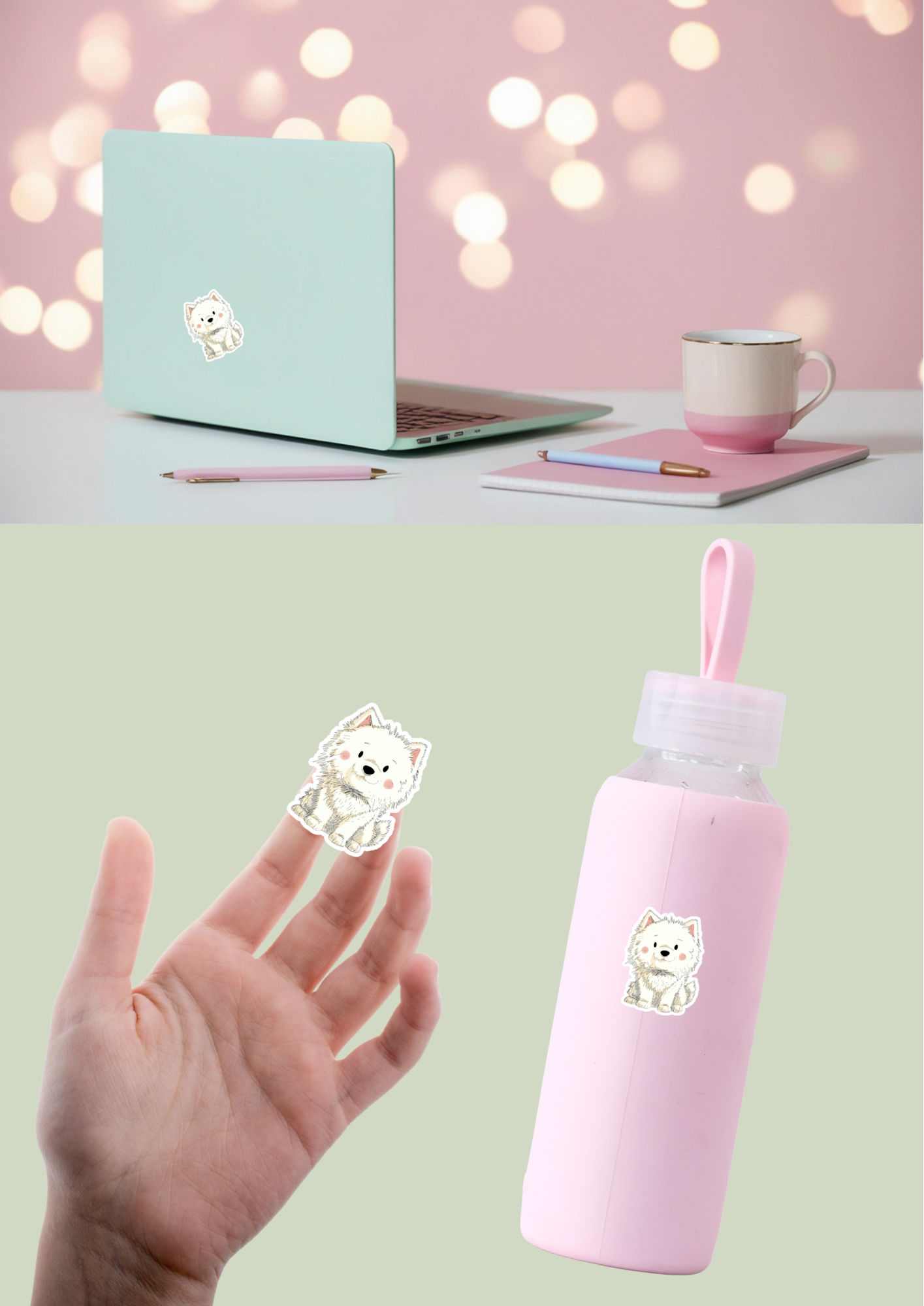 Pet Sticker – 056 Pomeranian White
