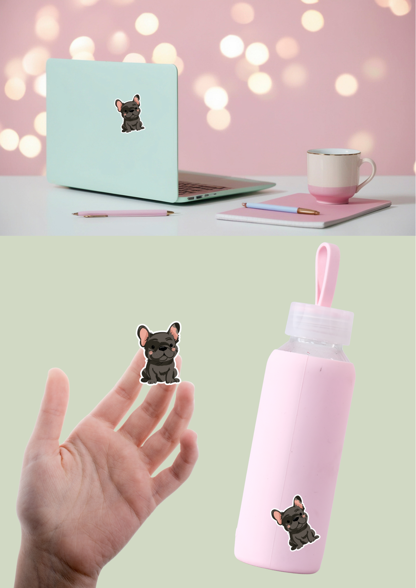 Pet Sticker – 045 Frenchie Black