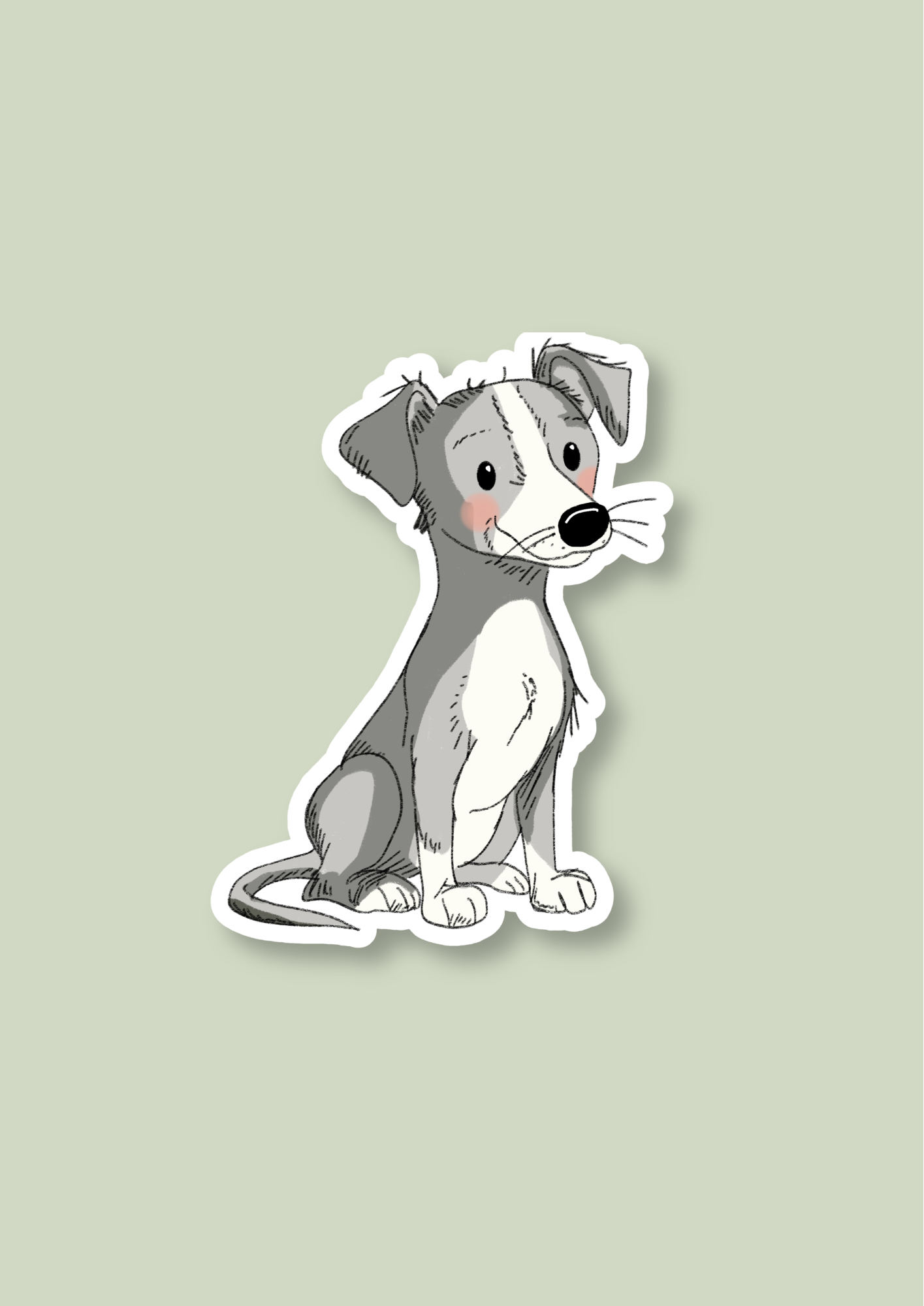 Pet Sticker – 071 Greyhound Grey