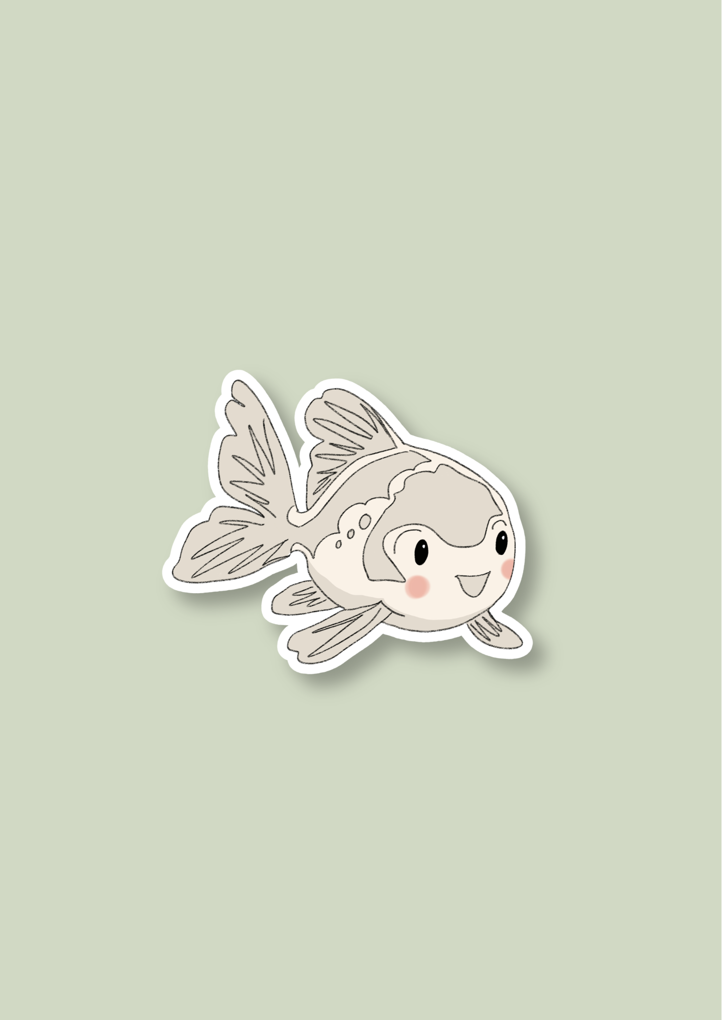 Pet Sticker – 099 Goldfish White