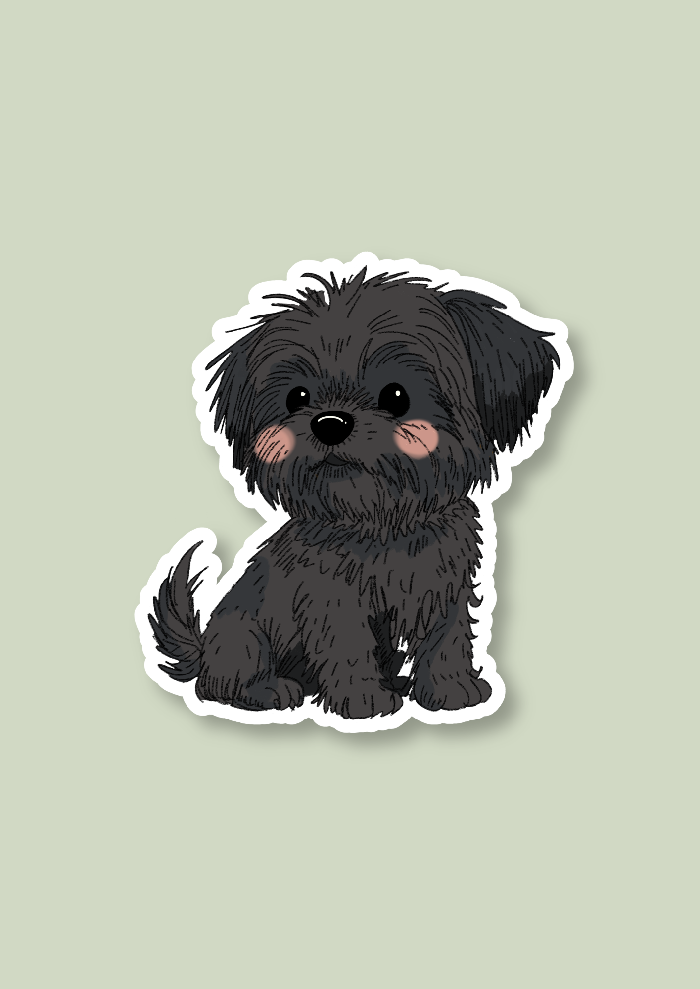 Pet Sticker – 060 Shih Tzu Black