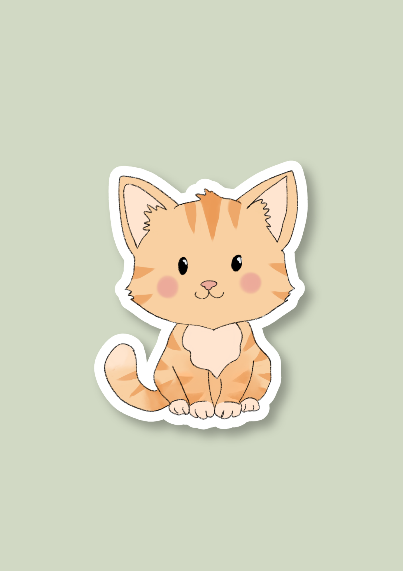 Pet Sticker – 083 Cat Ginger