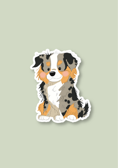 Pet Sticker – 036 Australian Shepherd Grey Merle