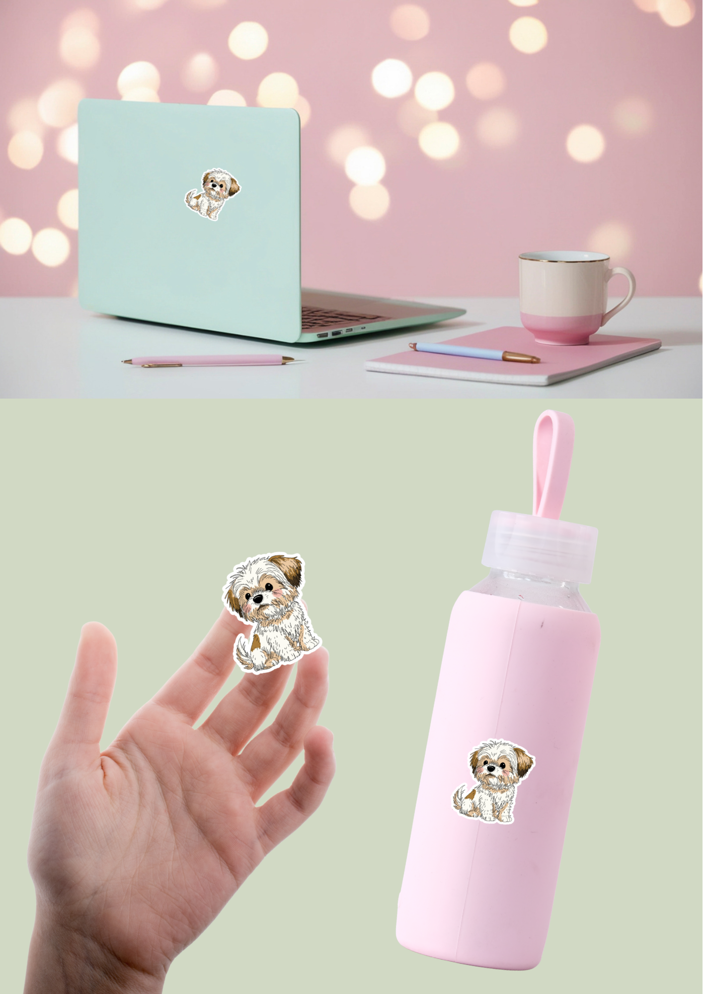 Pet Sticker – 059 Shih Tzu White