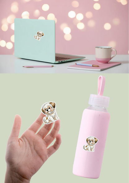 Pet Sticker – 059 Shih Tzu White