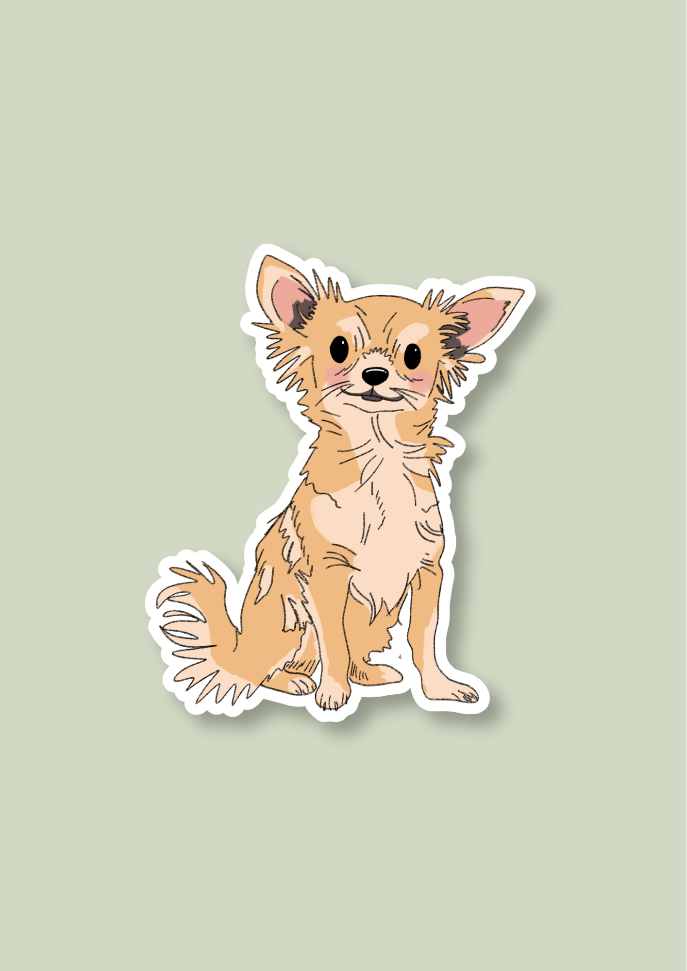 Pet Sticker – 074 Chihuahua Cream