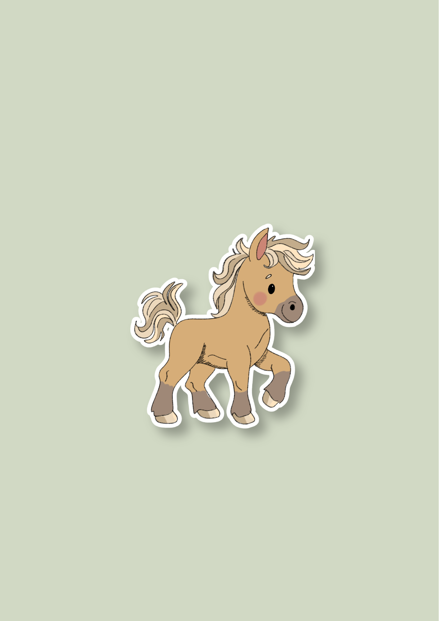 Pet Sticker – 103 Horse Blonde