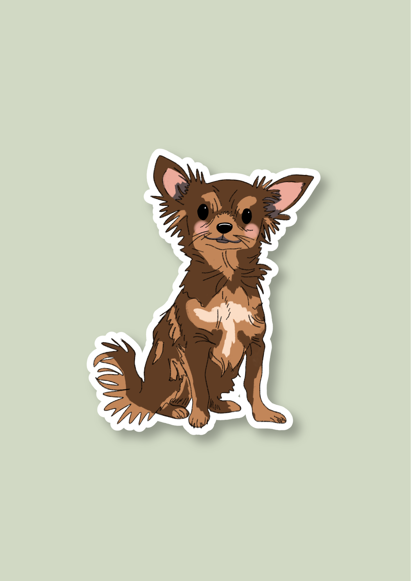 Pet Sticker – 073 Chihuahua Brown