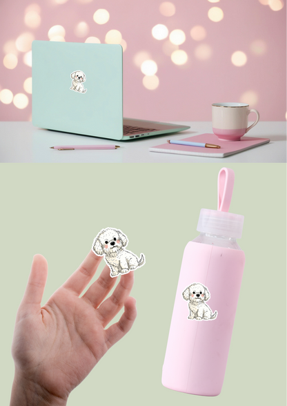 Pet Sticker – 058 Bichon Frise White