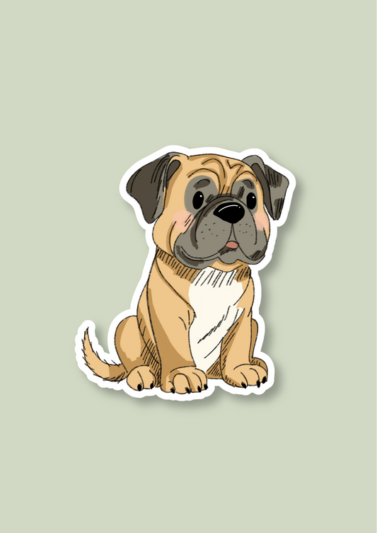Pet Sticker – 041 Bull Mastiff Tan