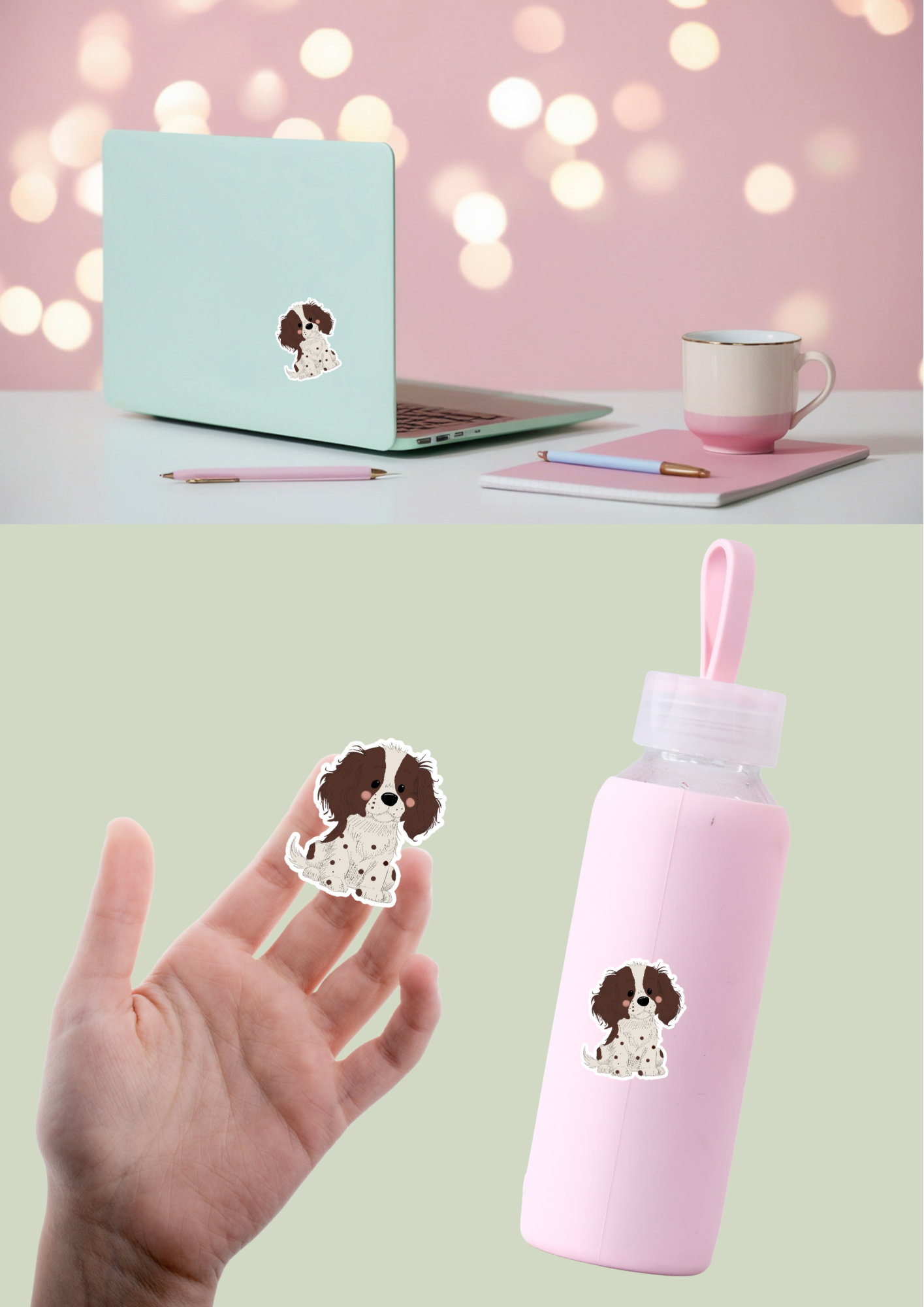 Pet Sticker – 061 Spaniel Springer Brown and White
