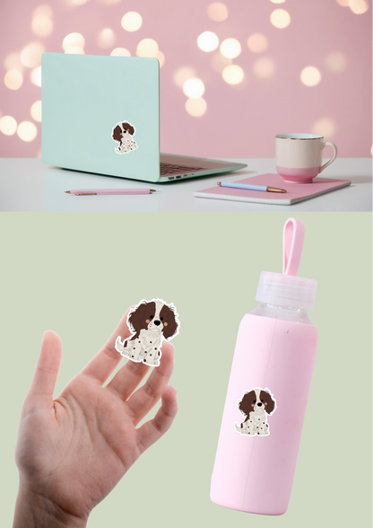 Pet Sticker – 061 Spaniel Springer Brown and White