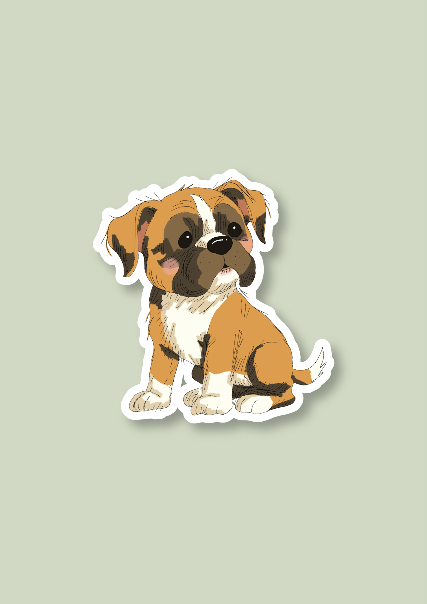 Pet Sticker – 037 Boxer Tan