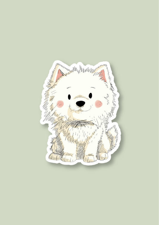Pet Sticker – 056 Pomeranian White