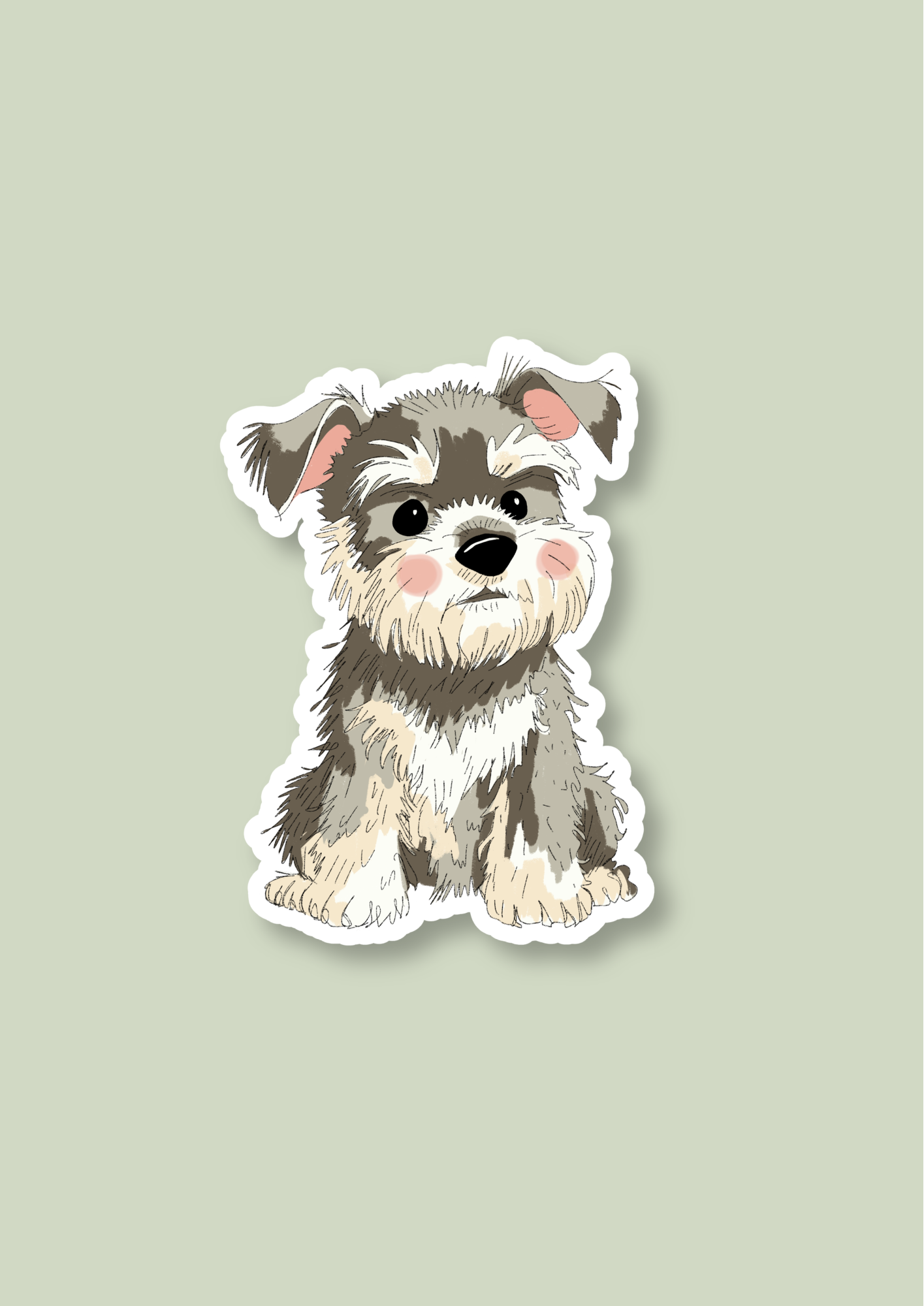 Pet Sticker – 050 Yorkie Grey
