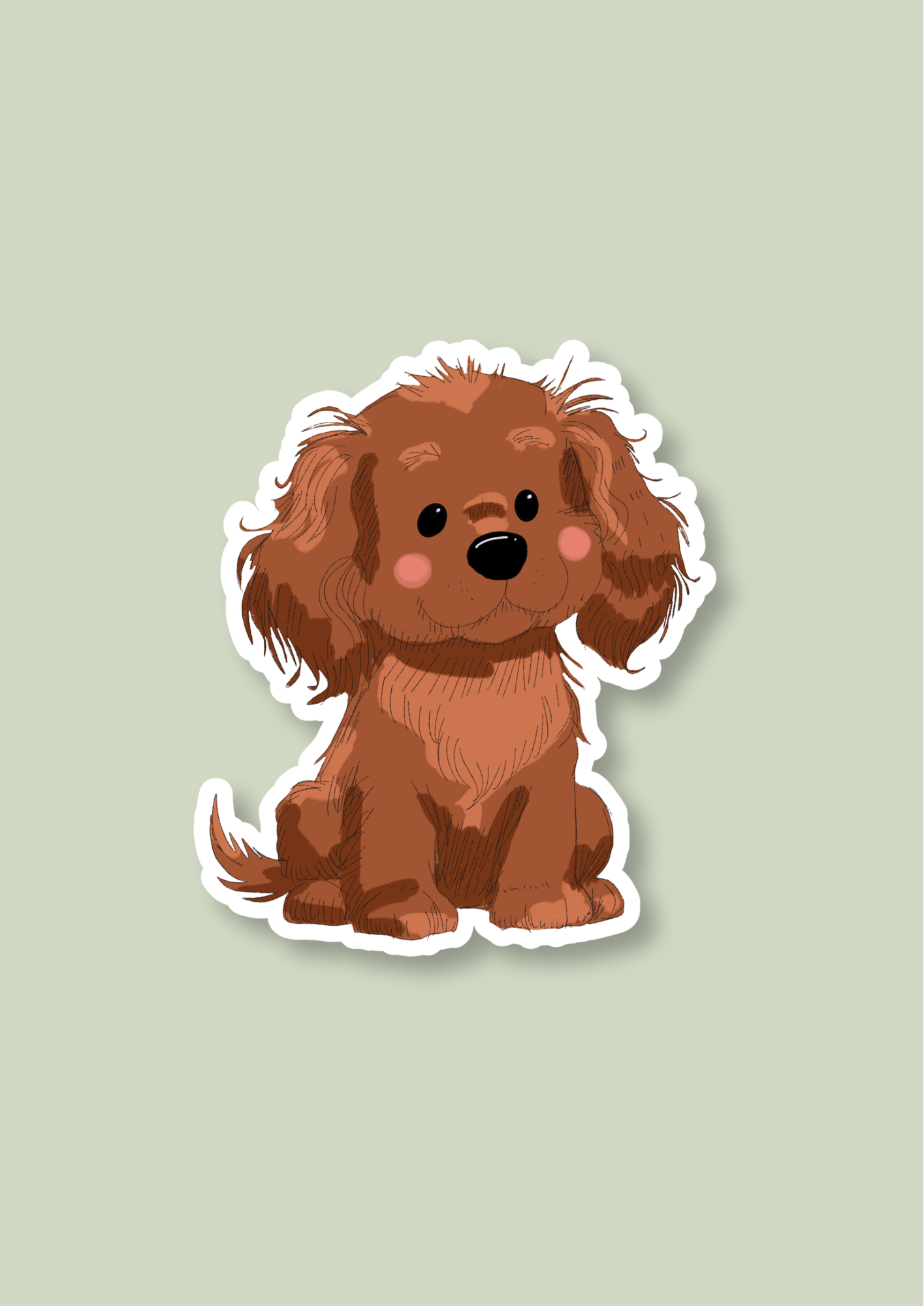 Pet Sticker – 062 Spaniel Cocker Red