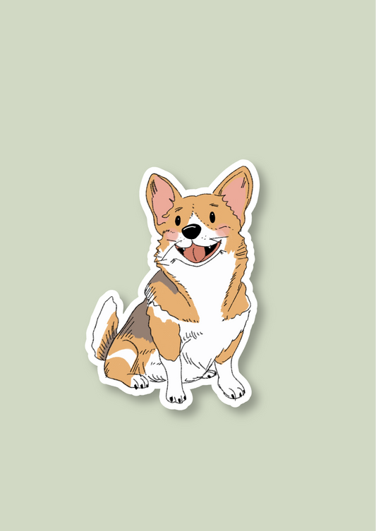 Pet Sticker – 064 Corgi Cream