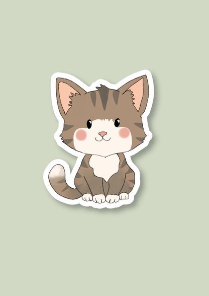 Pet Sticker – 086 Cat Brown and White