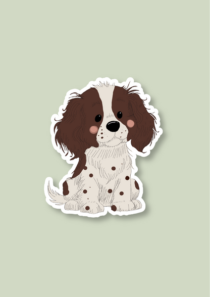 Pet Sticker – 061 Spaniel Springer Brown and White