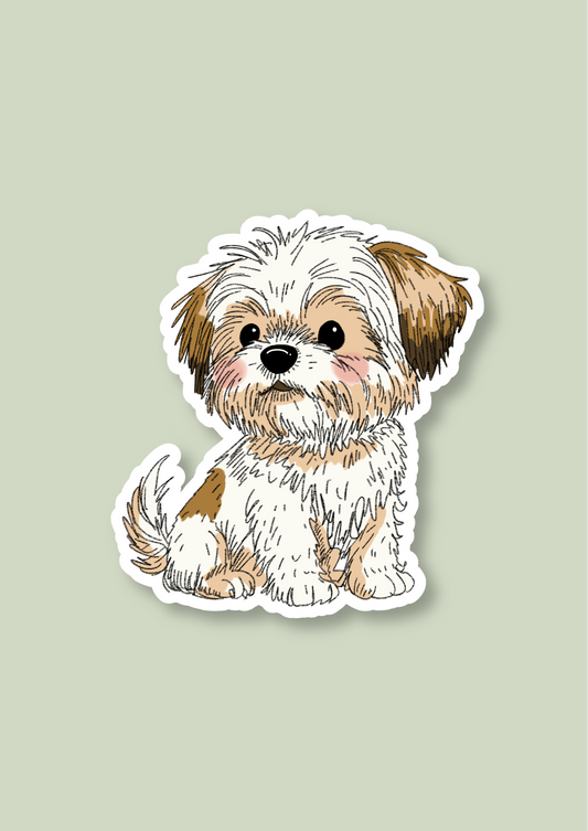Pet Sticker – 059 Shih Tzu White