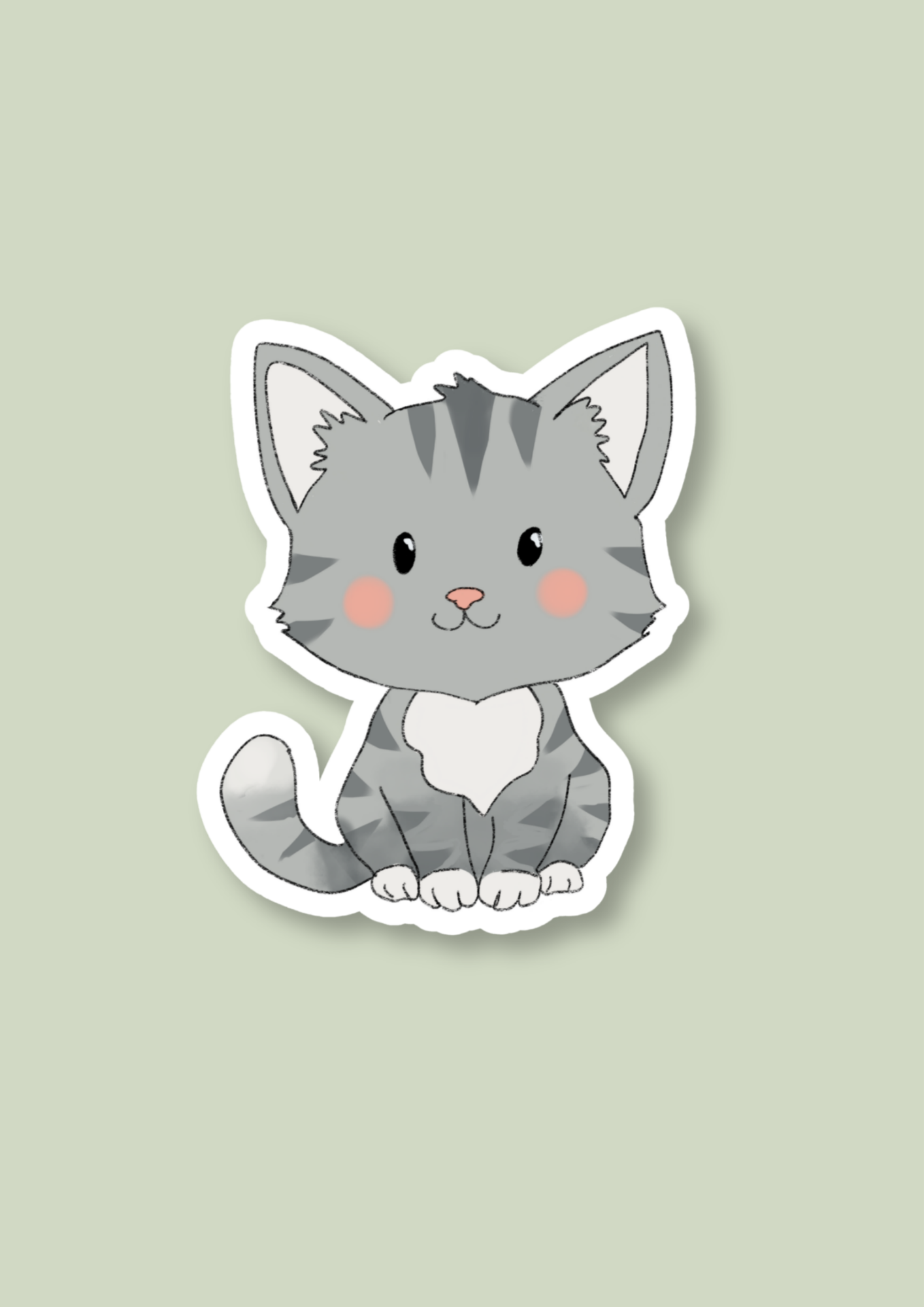 Pet Sticker – 081 Cat Grey