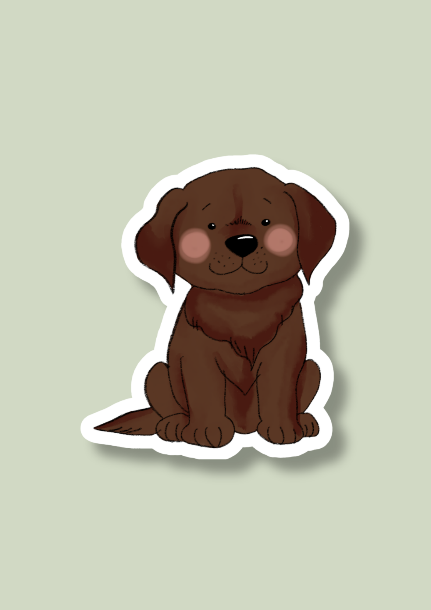Pet Sticker – 013 Labrador Retriever Chocolate