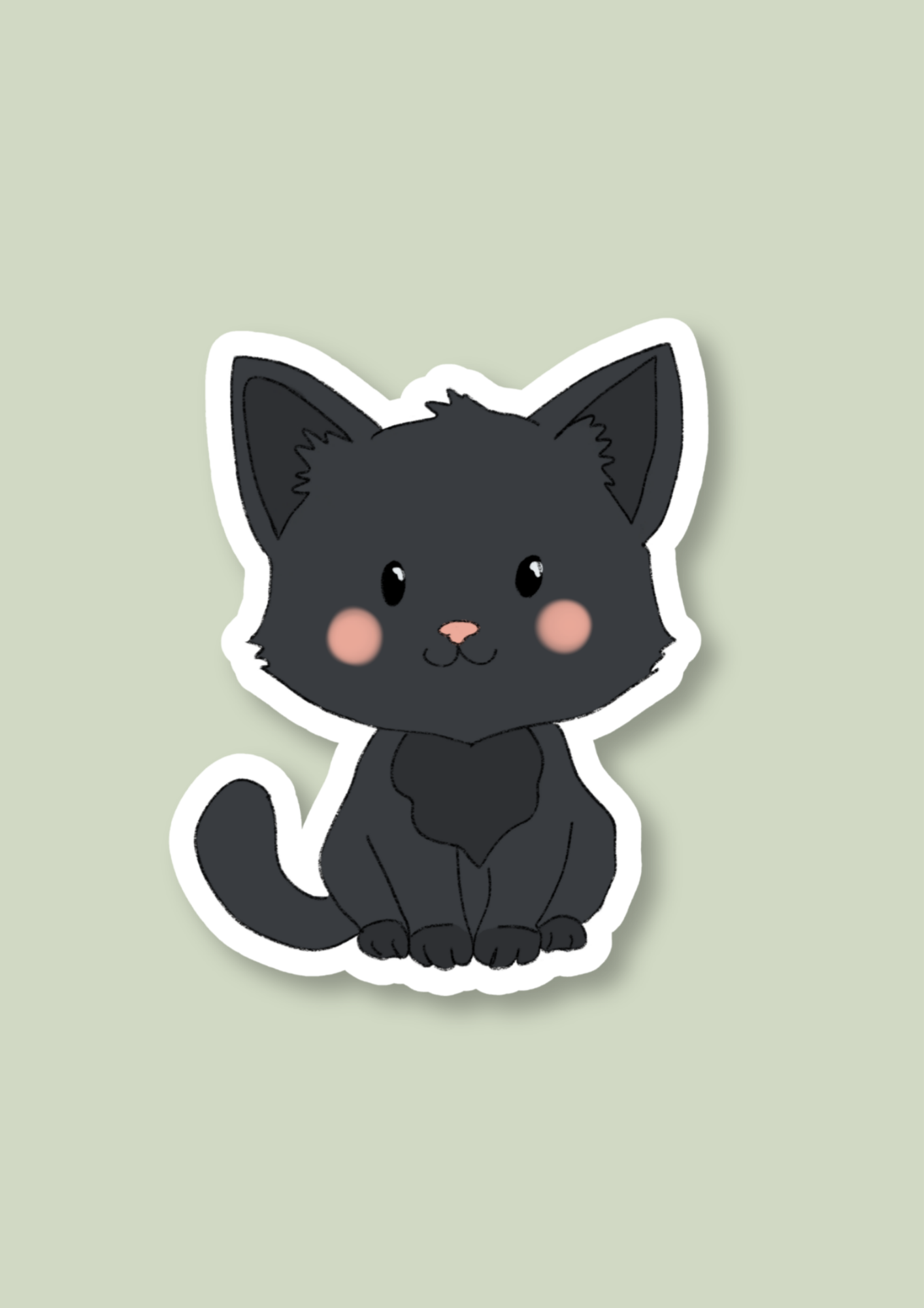 Pet Sticker – 077 Cat Black