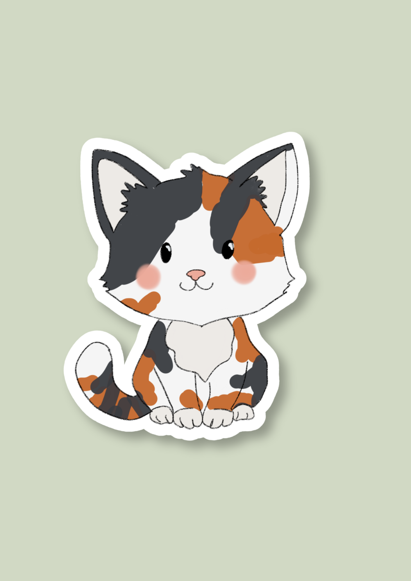 Pet Sticker – 080 Cat Calico