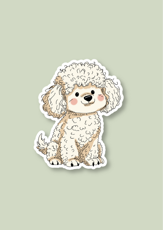 Pet Sticker – 057 Poodle White