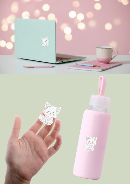 Pet Sticker – 078 Cat White