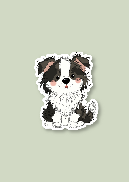Pet Sticker – 043 Collie Black and White