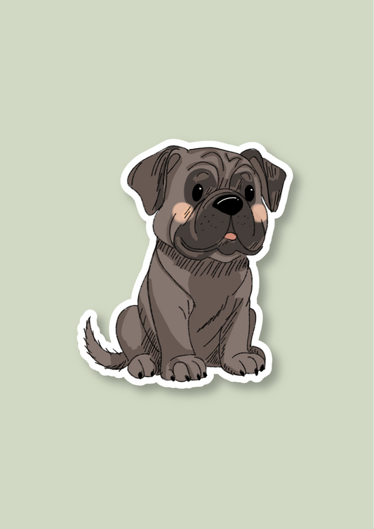 Pet Sticker – 042 Bull Mastiff Brown
