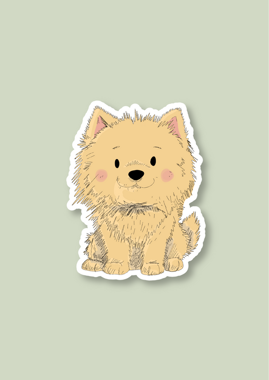 Pet Sticker – 055 Pomeranian Cream